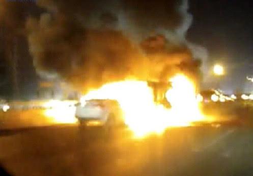 河南高速发生多车事故 现场3车起火燃烧 河南高速发生多车事故 现场3车起火燃烧