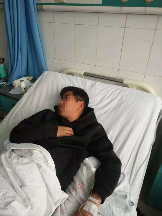 受傷學生張某豪。 家屬供圖