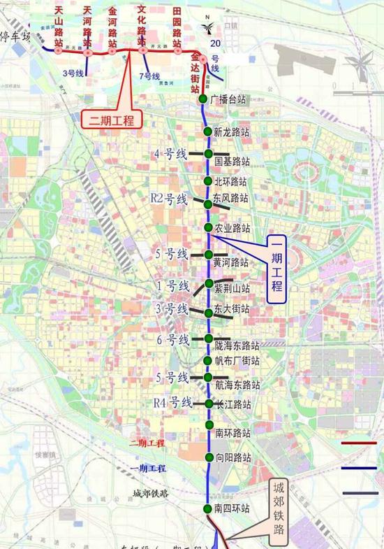 惠济区直达机场 郑州明年年底地铁2号线二期工