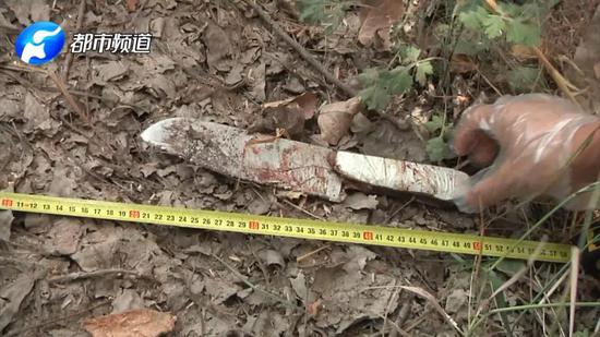 (↑案发现场附近找到的凶器)