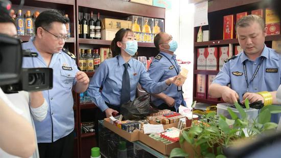 联合执法现场