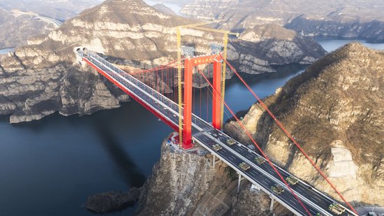 通车进入倒计时！济新高速黄河三峡大桥完成荷载试验