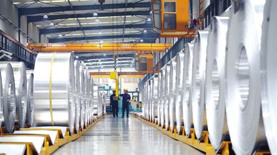 河南科源电子铝箔有限公司生产车间。