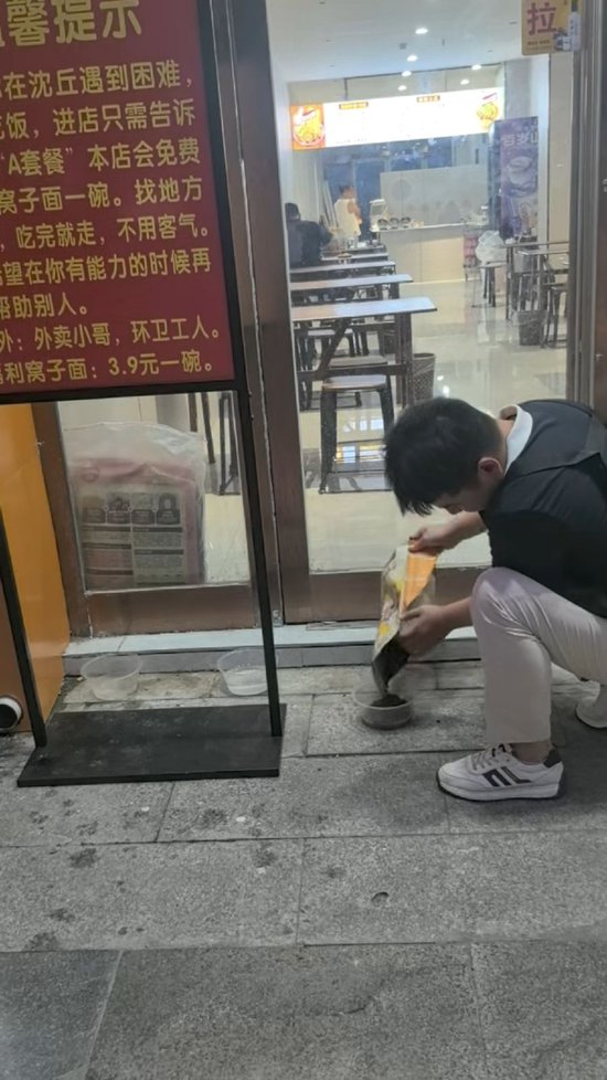 河南小伙返乡开面馆：报“A套餐”可免费吃面，流浪猫也有口粮