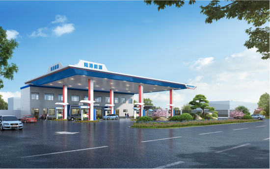 灵润路综合能源站效果图