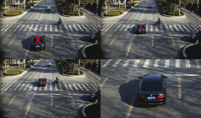 圖5：豫AP1U06未停車禮讓行人(抓拍)↓↓