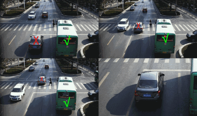 圖3：豫ATF135出租車未禮讓行人(抓拍)，你看人家推著老人類，先讓人家過不中?