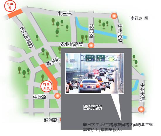 每天车流量40多万,带来多个“堵点”