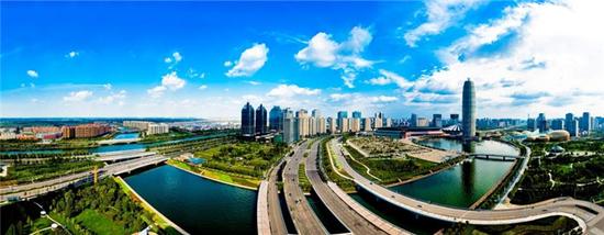 郑州市郑东新区一景。资料图片
