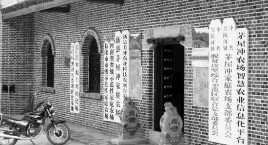 横跨阳土墩村和章墩村的大型农场茅屋冲