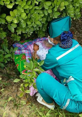 郑州女婴被弃河边草丛 脸上爬满蚂蚁(图)