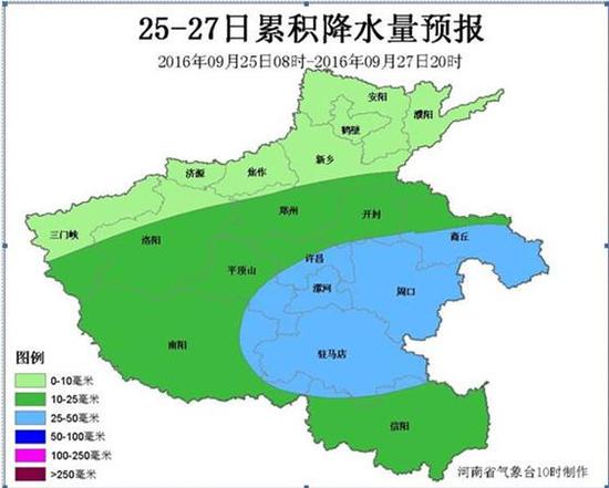 黄河以南部分地区将有中到大雨