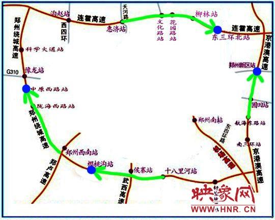 郑州周边高速公路收费站出入口出行示意图