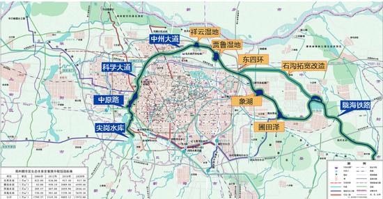 郑州市贾鲁河综合治理工程平面布置图