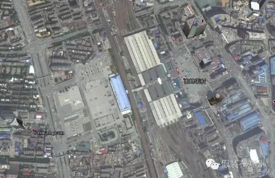 视角海拔1860米下的郑州火车站（点击图片放大看）