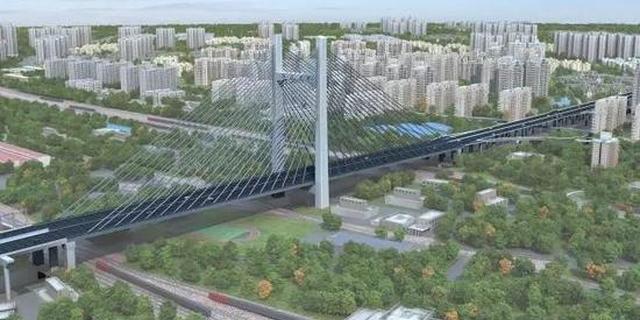 鄭州將建一座斜拉橋跨越火車北站