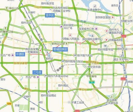 金水路立交護欄被撞開十幾米，節后上班第一天率先開堵！