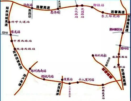 北边的连霍高速：柳林站、文化路、惠济站车流量会非常大，易拥堵排队，可提前绕行东三环北站或郑东新区站。