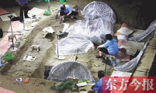为防止“灰飞烟灭”，两辆马车被考古人员用一层白色薄膜覆盖