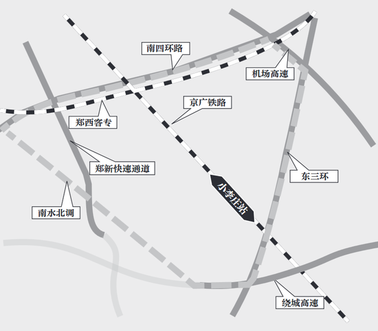 小李庄站位置示意图