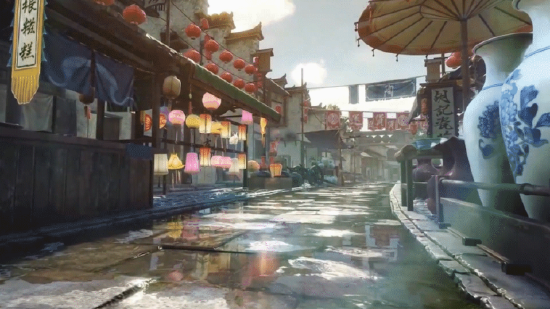 示例:虚拟复刻的数字古镇场景