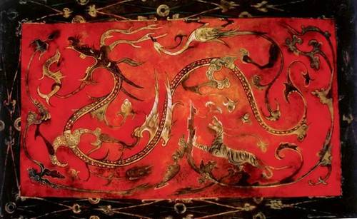 西漢梁王陵內出土的國寶級文物“四神云氣圖”