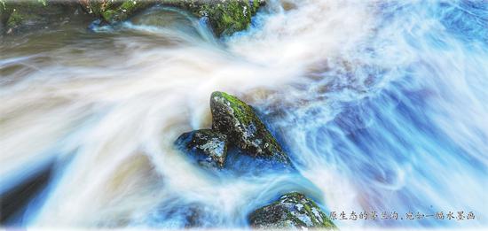 原生态的茅兰沟,宛如一幅水墨画。