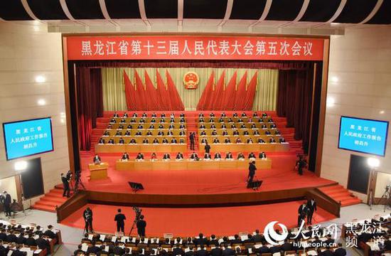 黑龙江省第十三届人民代表大会第五次会议开幕。人民网 韩婷澎摄