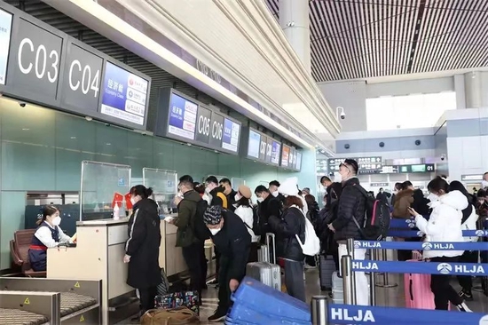 哈尔滨机场单日起降架次、客流量双破纪录