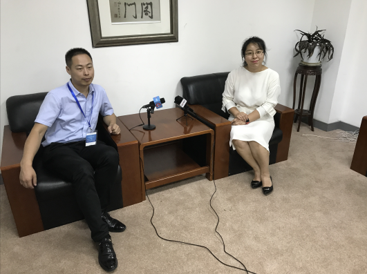 刘丽萍接受中央电视台和人民网“一带一路”微视栏目采访