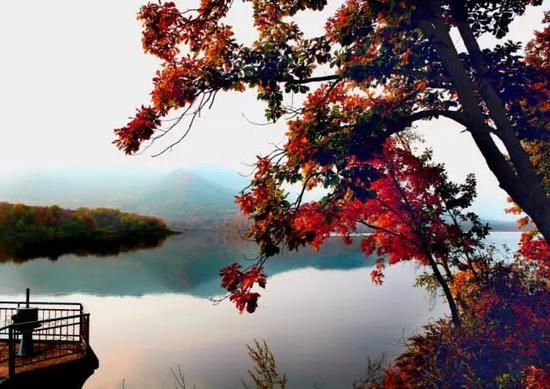 大通河桃花源景区湖光山色