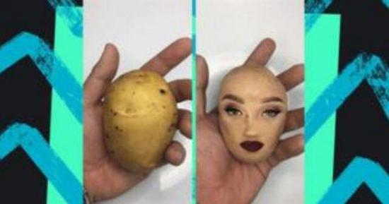 土豆化妆视频截图（Instagram）