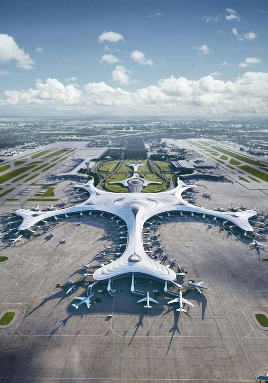 北国雪花未来感爆炸哈机场新航站楼也许长这样