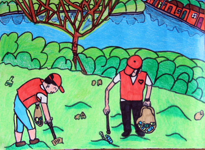 哈尔滨组织开展捡拾塑料垃圾袋环保公益实践活