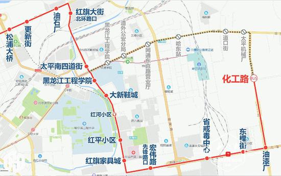 公交 73 路走向图 ↑