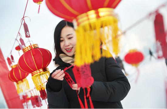 哈尔滨冰雪大世界祈福节活动现场 摄影/简约如意