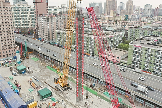 哈尔滨地铁3号线二期河松街站 地连墙施工完成