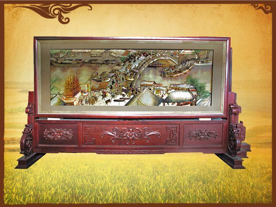 麦秸画作品