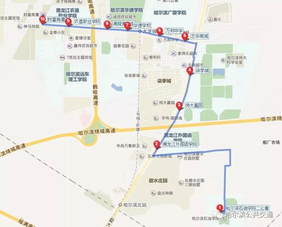 图中红色的是线路站点