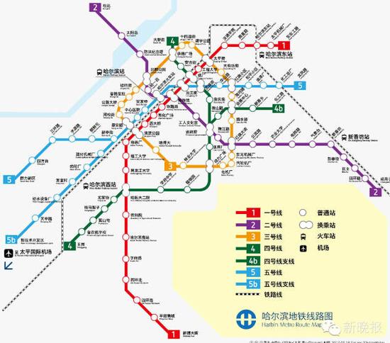 哈尔滨地铁10条规划线路