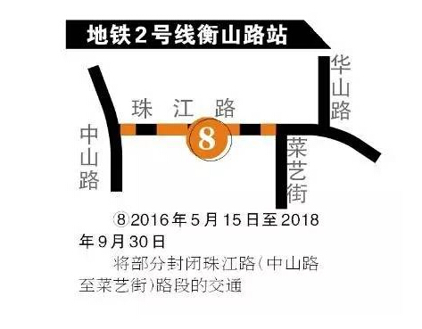 封闭路段及时间示意图