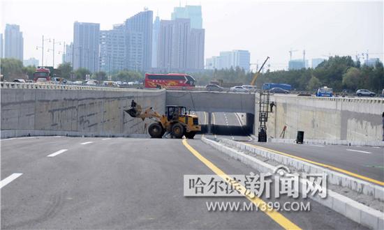 下穿松北大道地道桥将通车