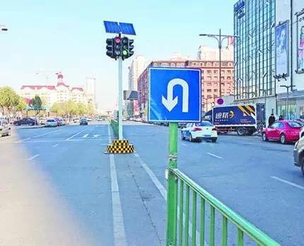 哈尔滨学府凯德广场商圈增设了调头专用车道