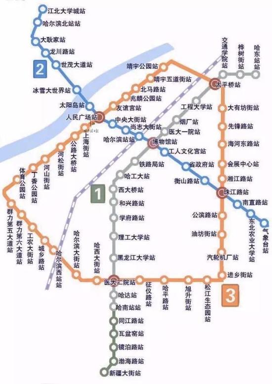 哈尔滨地铁1号线将实行新的地铁车辆运行图