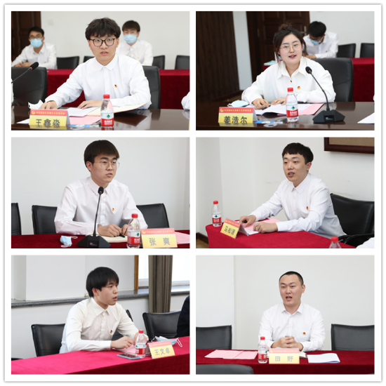 团干部代表、青年团员代表在座谈会上发言