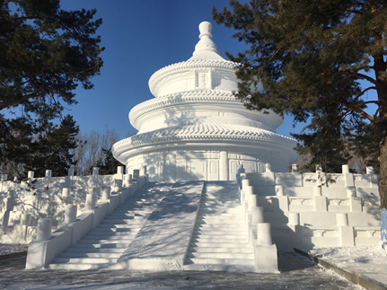 第31届雪博会雪雕《祈年殿》