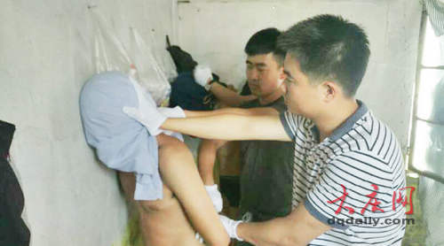 犯罪嫌疑人被捕现场。