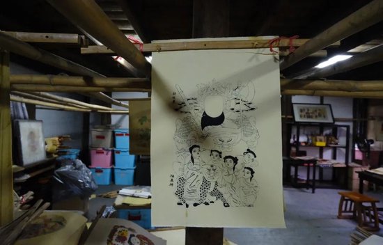 图丨参观学习滩头年画制作过程
