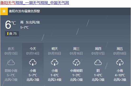 湖南又要下雪 今明两天湘中以北迎雨雪天气