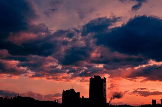 美炸天!看郴州天空画出来的水彩画